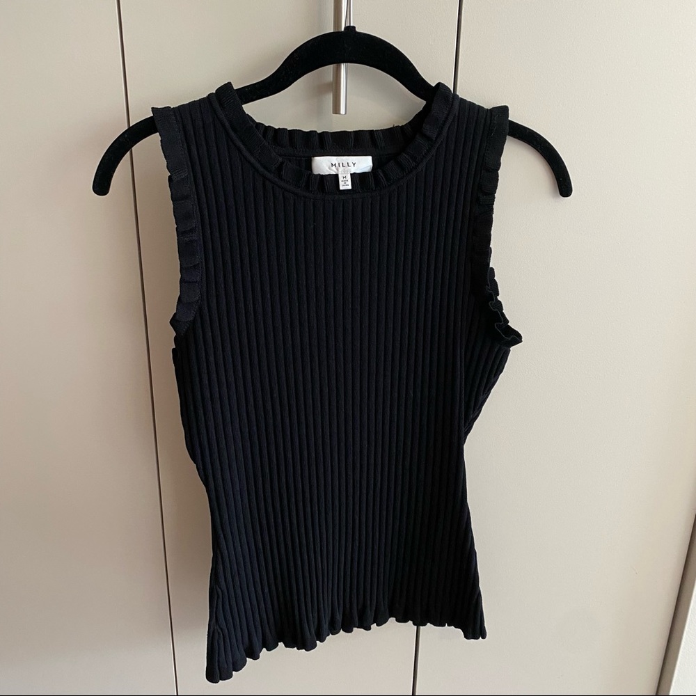 Milly black tank top (size Medium)